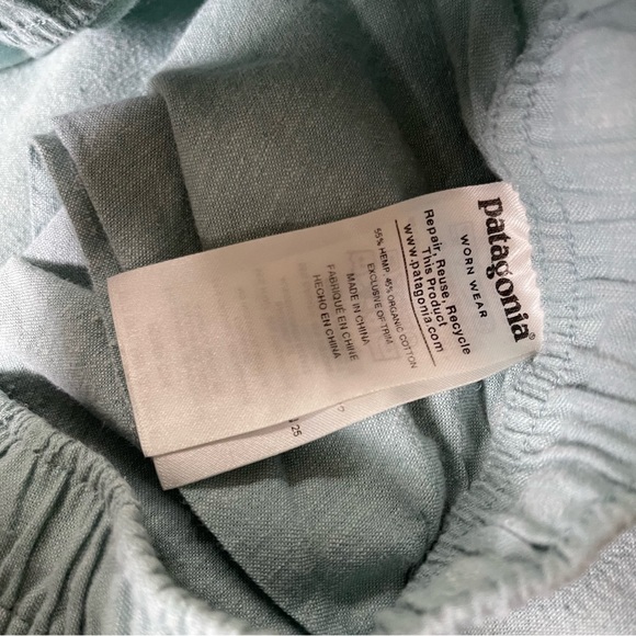 Patagonia Womens Atol Blue Island Hemp Organic Cotton Beach Jogger Pants Size XS - Picture 5 of 9